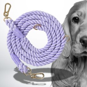 laisse chien corde tressée à la main