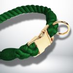 collier pour chien en corde vert émeraude