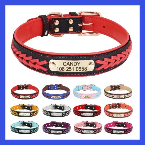 collier personnalisé cuir candy