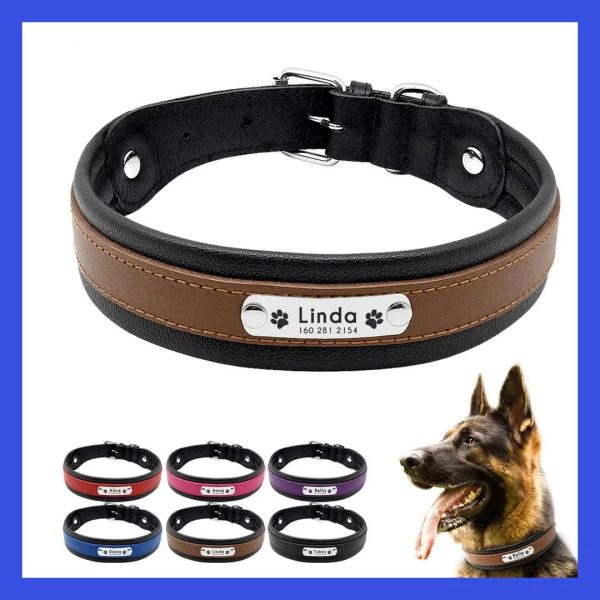 collier personnalisé cuir Toby