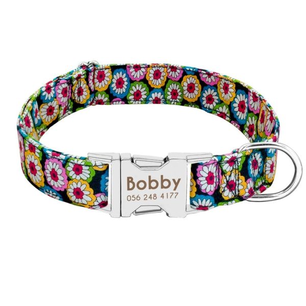 collier pour chien en nylon personnalisé