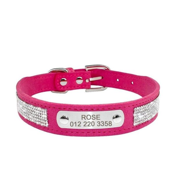 collier strass chien personnalisable