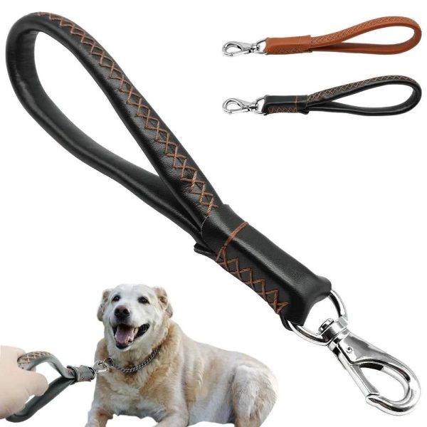 laisse courte en cuir