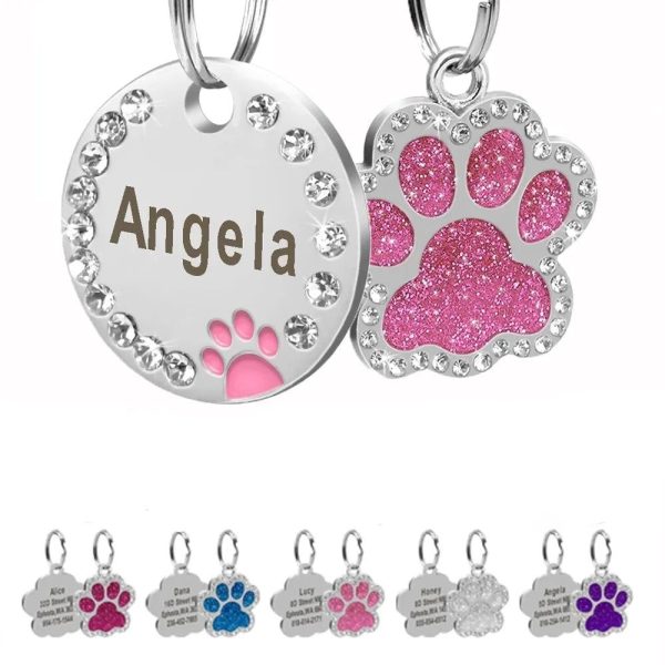 médaille chien personnalisée empreinte diamants